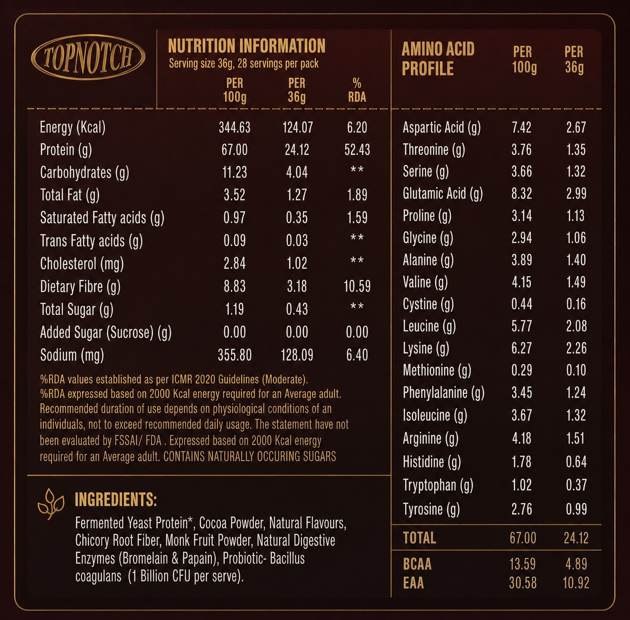 VANILA FLAVOUR PROTEIN